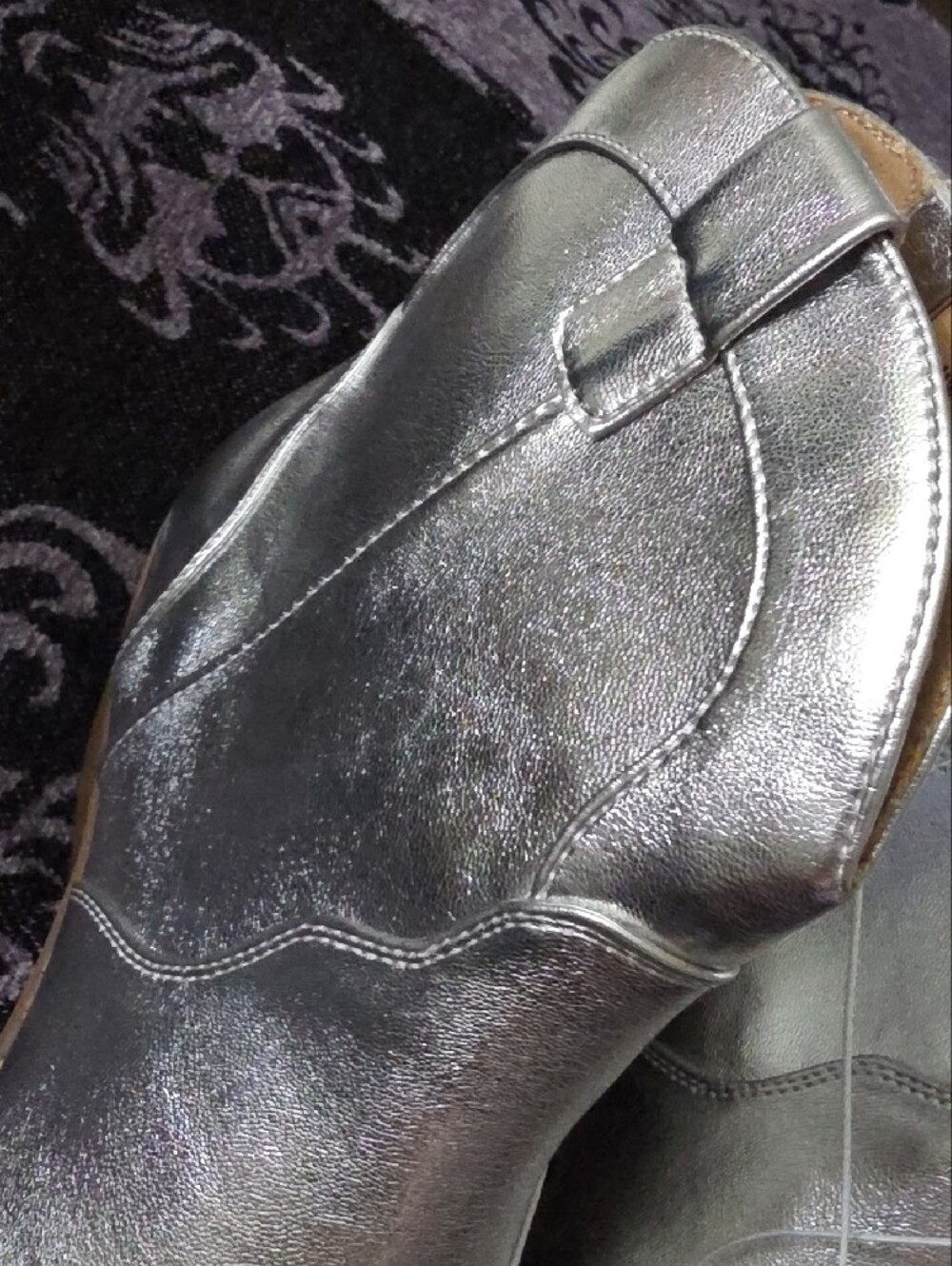 Lane Bryant Metallic Silver Pointed Ankle Booties - Picture 4 of 12
